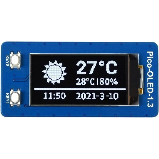 Waveshare Wyświetlacz OLED 1,3`` 64x128px
